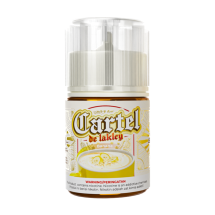 Cartel Banana – Liquid creamy premium dengan perpaduan pisang pulen manis dan susu oat yang lembut, terinspirasi dari minuman oat pisang ala Energen.
