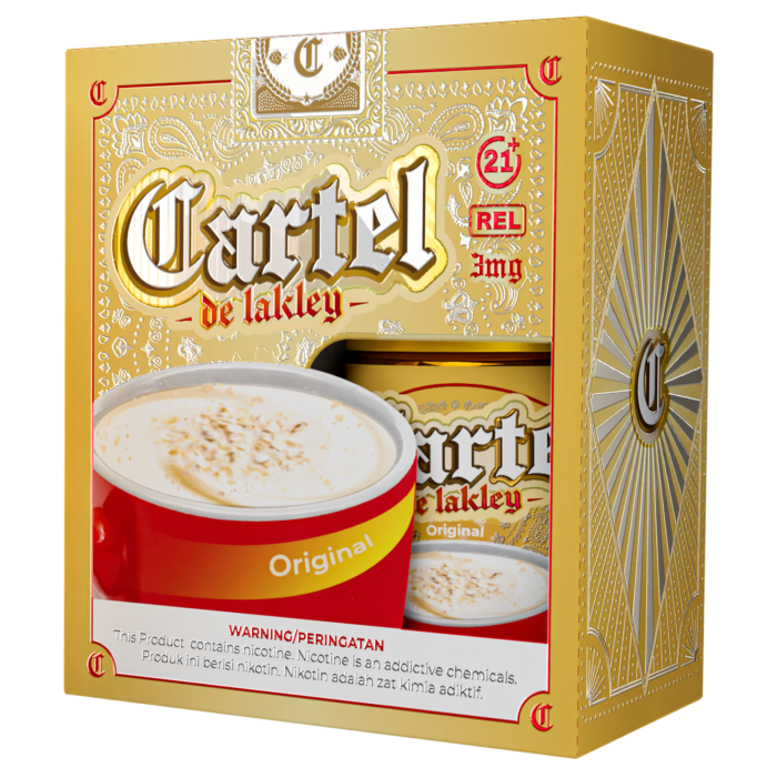 Cartel Original – Liquid creamy premium dengan perpaduan susu oat lembut dan vanilla manis, terinspirasi dari minuman oat ala Energen. Gurih, smooth, dan comforting. Cartel – Make It Well