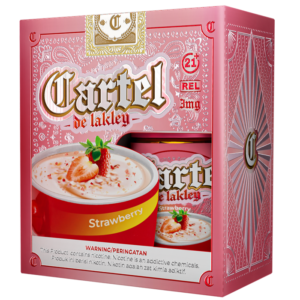 Cartel Strawberry – Liquid creamy premium dengan perpaduan strawberry segar dan susu oat yang lembut. Sensasi vaping creamy, gurih, dan comforting ala minuman oat favorit. Cartel – Make It Well