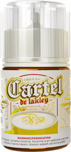 Cartel Banana – Liquid creamy premium dengan perpaduan pisang pulen manis dan susu oat yang lembut, terinspirasi dari minuman oat pisang ala Energen.