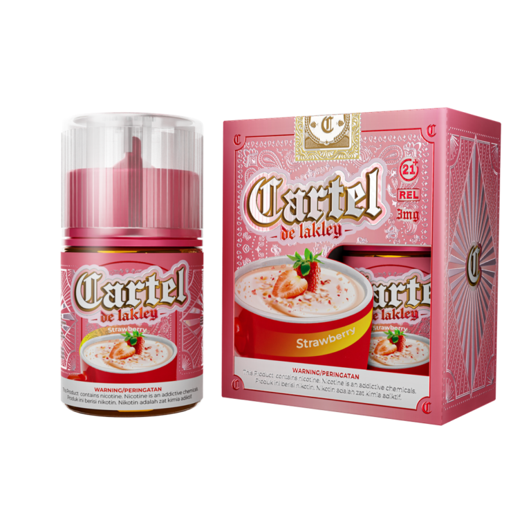 Cartel Strawberry – Liquid creamy premium dengan perpaduan strawberry segar dan susu oat yang lembut. Sensasi vaping creamy, gurih, dan comforting ala minuman oat favorit. Cartel – Make It Well